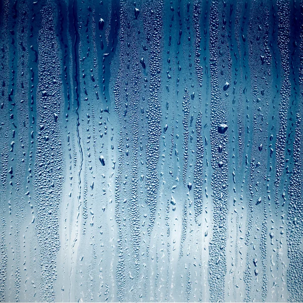 Textur von Wasser auf Glas — Stockfoto