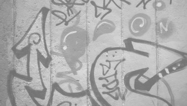 Ekoloji arka plan üzerinde eski kirli duvar, urban hip hop gri arka plan dokusu ile parlak renkli boyalı