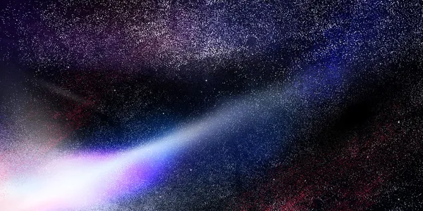 Stella di sfondo con una cometa passeggera, cometa in movimento, battaglia stellare, astrazione stellare — Foto Stock