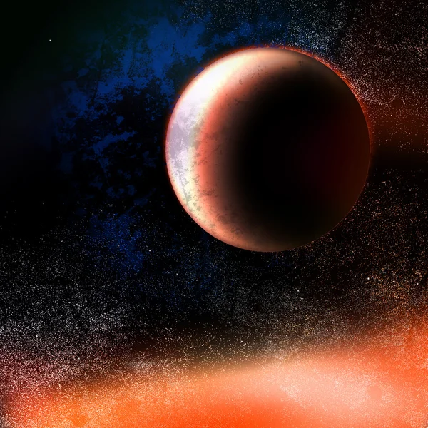 Mars gezegeni illüstrasyon, uzay gezegen