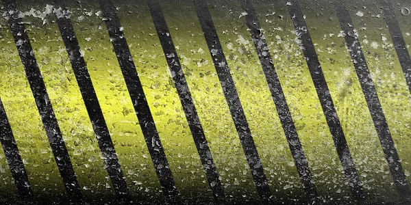 Yolun Grunge siyah ve sarı çizgili — Stok fotoğraf