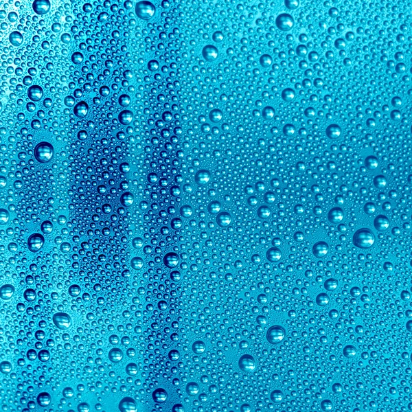 Blue background with water drops texture — Stock Photo, Image