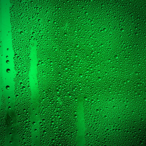 Zelené pozadí s vodou kapky textury — Stock fotografie