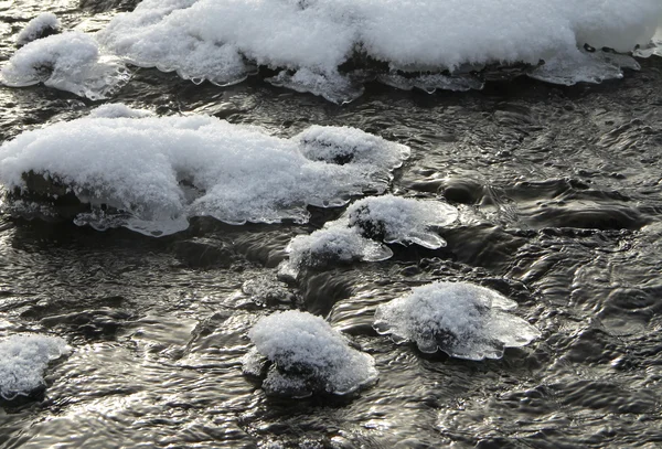Полу Замерзла річка — стокове фото