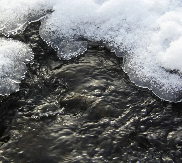 Полу Замерзла річка — стокове фото