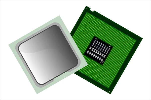 Ілюстрація комп'ютерного процесора — стоковий вектор