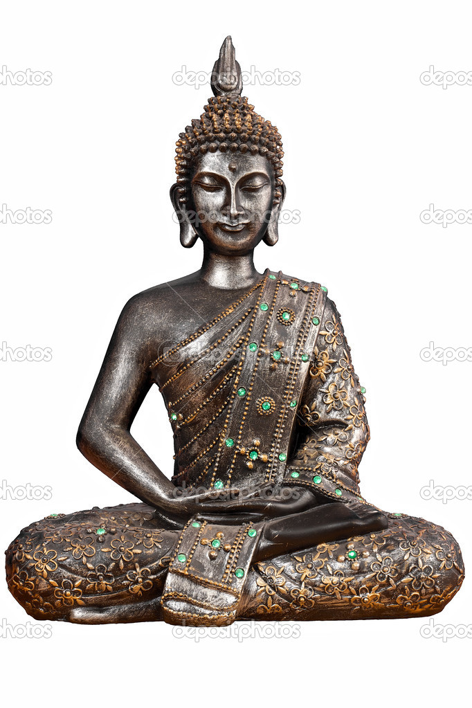 Buddha with green stones