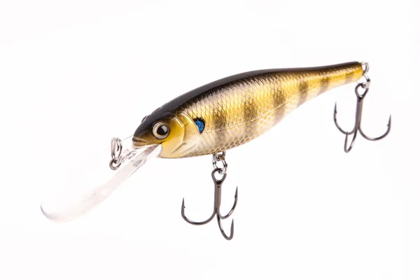 Bait for fishing - wobbler on white — Stock Photo, Image