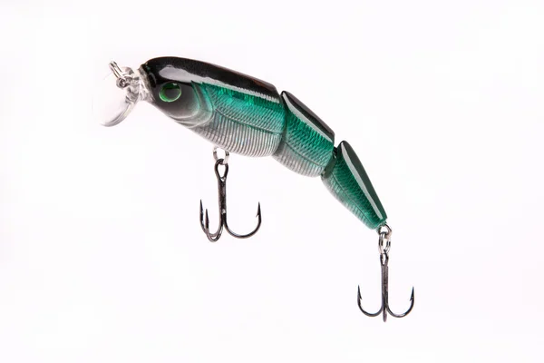 Bait for fishing - wobbler on white — Stock Photo, Image