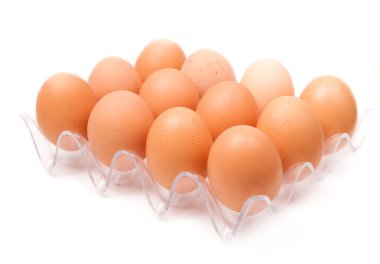 taze sarı tavuk yumurta kap içinde