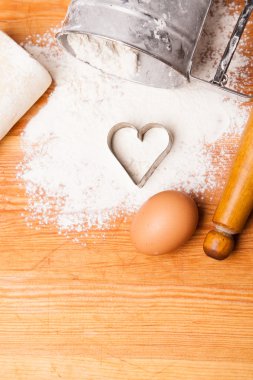 pasta, oklava, yumurta ve çerezleri için rakamlar