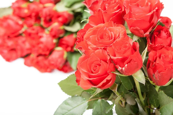 Bouquet of red roses for romantic gift background — Stock Photo, Image