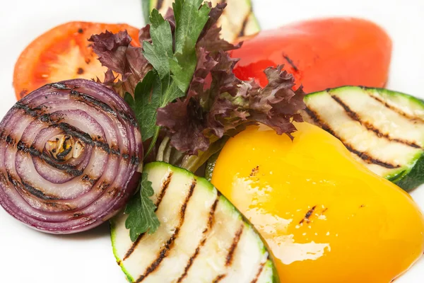 Hot grilled colored fresh vegetables for garnish — Stock Photo, Image