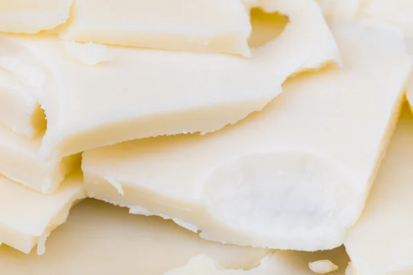 Close-up sliced white sheese maasdam — Stock Photo, Image