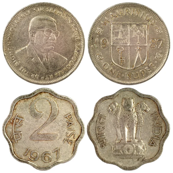 Vecchie monete rare di india — Foto Stock
