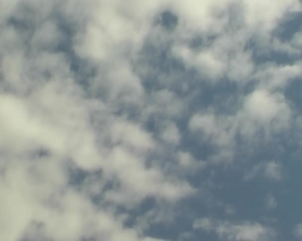 Białe chmury na jasnym błękitnym niebie — Wideo stockowe