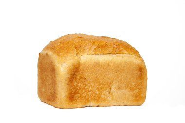 beyaz zemin üzerine taze pişmiş ekmek