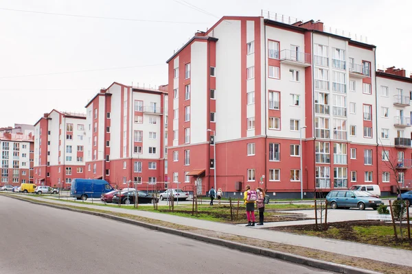 New pink apartment houses — Stock Photo, Image