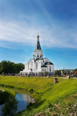Kilise st. alexander nevsky ile cityskape
