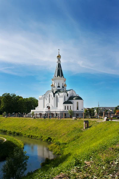 Cityskape з церквою святого Олександра Невського — стокове фото