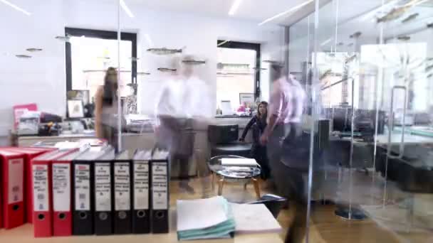 Equipo de negocios trabajando juntos en la oficina — Vídeo de stock