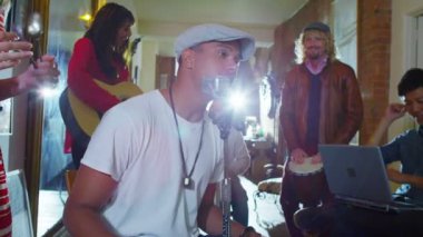 Funky hipster arkadaş grubu