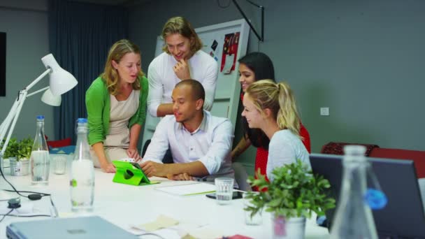 Business team high five each other — Stock Video