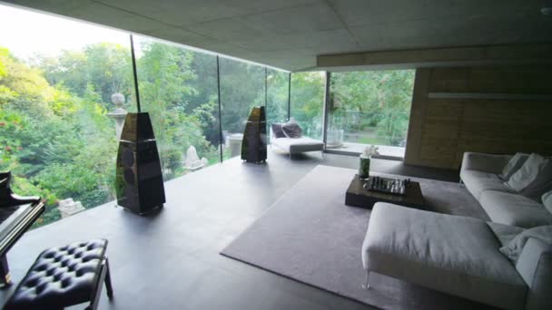 Vnitřní pohled elegantní obývací — Stock video