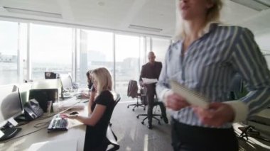 ofiste çalışan iş grubu.