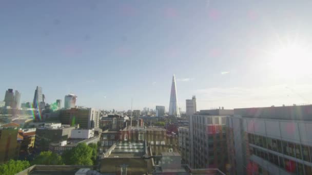 Zewnątrz widok na panoramę miasta Londyn — Wideo stockowe