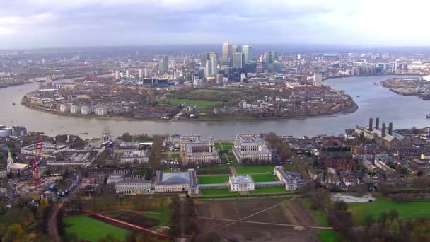 Isle of dogs, Londra — Stok video