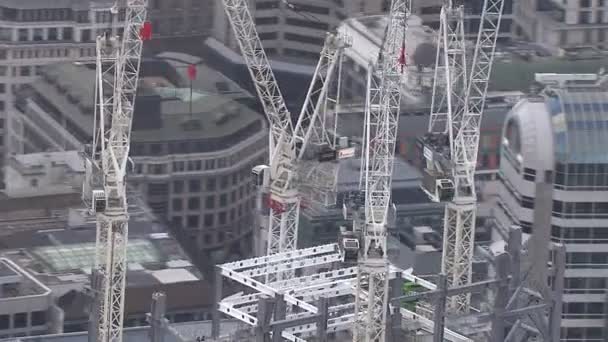 Construction cranes in London — Stock Video