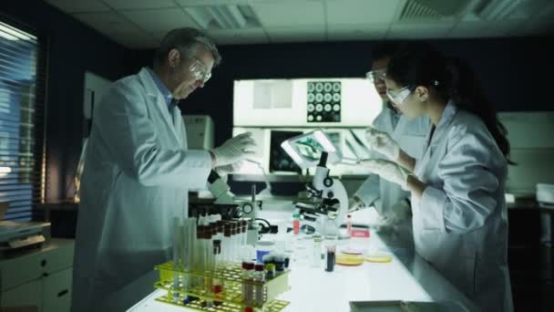 Vědci pracující v laboratoři