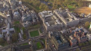 downing street Londra'nın city of Westminster yukarıda havadan görünümü