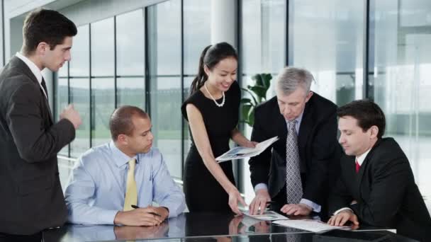 Obchodní tým drží setkání — Stock video
