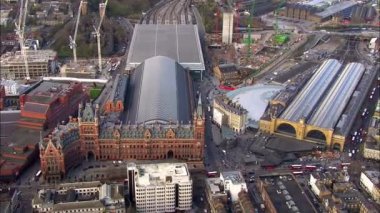 Havadan görünümü üzerinde kings cross tren istasyonu, Londra