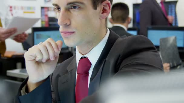 Commerçant financier ambitieux 