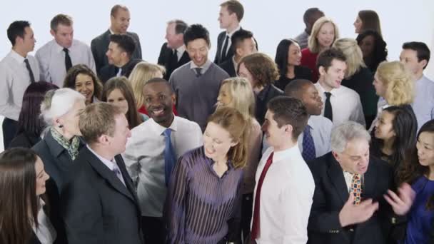 Multi-etnische groep van mensen uit het bedrijfsleven — Stockvideo