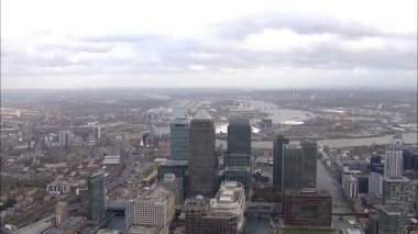 Londra'nın finans bölgesine ayırt edici kuleleri
