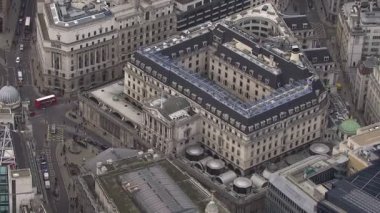 yukarıda, Londra, İngiltere banka havadan görünümü