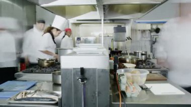 takım profesyonel şefler ticari mutfak gıda hazırlama