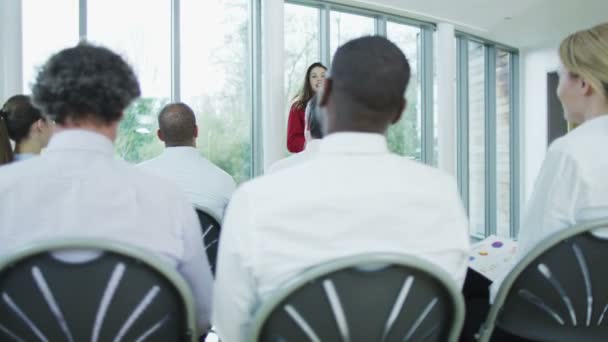 Profesionales en la presentación de negocios — Vídeos de Stock