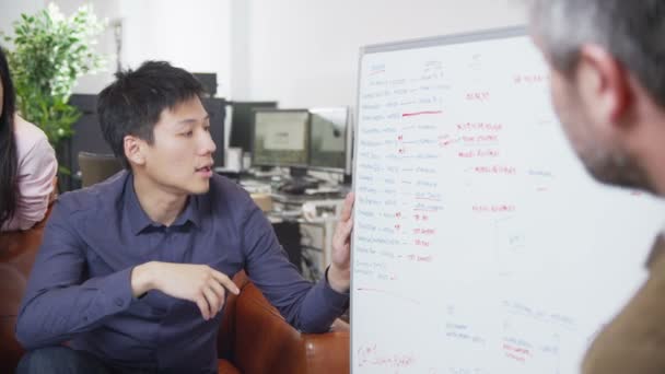 Une équipe de professionnels vêtus de façon décontractée réfléchit à une réunion 