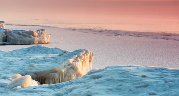 Берег Ладожского озера утром . — стоковое фото