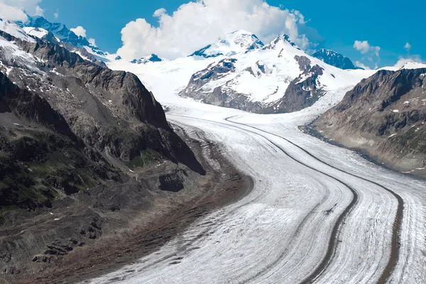 Aletsch Glacier in the European — Stock Photo, Image