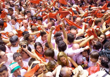 Pamplona, İspanya-6 Temmuz: açılışında having fun