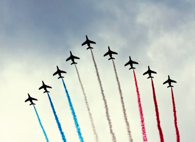Paris - 14 Temmuz: Fransız Patrouille de France adlı bir askeri parad