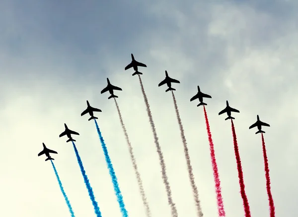 Paris - 14 Temmuz: Fransız Patrouille de France adlı bir askeri parad