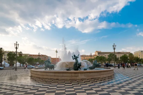 Площадь Массена в городе Ницца, Франция — стоковое фото