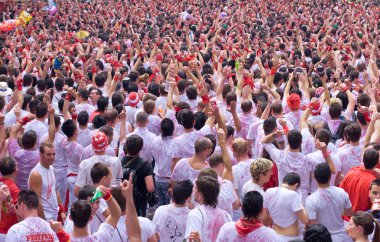 Pamplona, İspanya-6 Temmuz: san açılışında olan fe